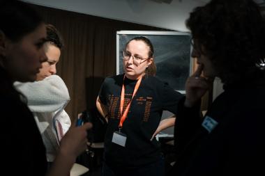 Olena, a Ukranian humanitarian worker 
